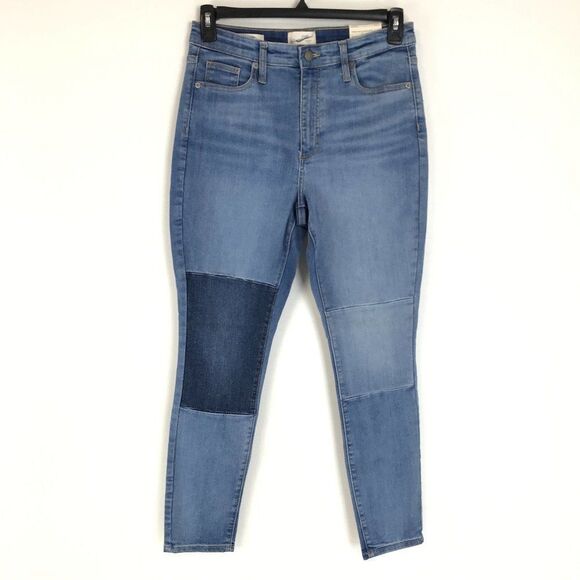 NEW Universal Thread High Rise Skinny Patched Jeans Women's Size 8/29R Stretch - Picture 1 of 12
